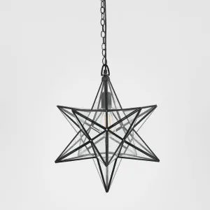 Star Ceiling Pendant Large Black by Emac & Lawton, a Pendant Lighting for sale on Style Sourcebook