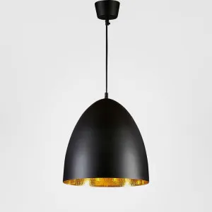 Egg Ceiling Pendant Black and Brass by Emac & Lawton, a Pendant Lighting for sale on Style Sourcebook
