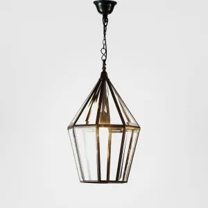 Belmont Glass Ceiling Pendant Black by Emac & Lawton, a Pendant Lighting for sale on Style Sourcebook