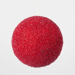 Ice Bauble Red Large by Vixen & Velvet, a Christmas for sale on Style Sourcebook