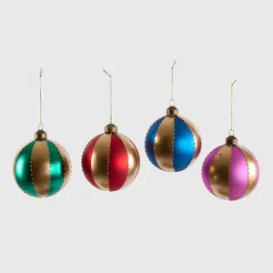 Carnival Baubles Multicolour - Set of 4 by Vixen & Velvet, a Christmas for sale on Style Sourcebook