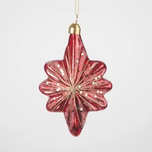 Majestic Scarlet Star Tree Decoration Red by Vixen & Velvet, a Christmas for sale on Style Sourcebook