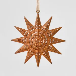 Rusty Etched Star Decoration by Vixen & Velvet, a Christmas for sale on Style Sourcebook