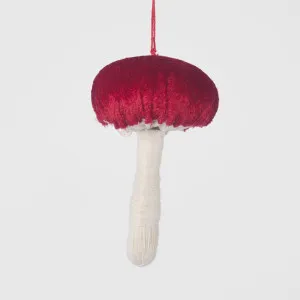 Mushroom Velvet Top Decoration Red by Vixen & Velvet, a Christmas for sale on Style Sourcebook