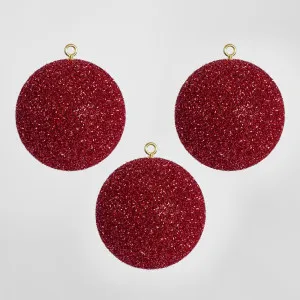 Tinsel Bauble Red - Set of 3 by Vixen & Velvet, a Christmas for sale on Style Sourcebook