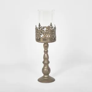 Snow Candle Holder Tanish by PERFECT PIECES, a Christmas for sale on Style Sourcebook