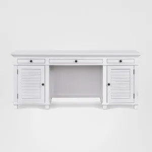 West Beach Hamptons Desk White W/ Shutter Doors by OneWorld Collection, a Desks for sale on Style Sourcebook