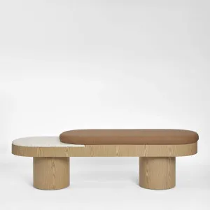 Arlo Bench Light Oak & Terrazzo by MRD Home, a Ottomans for sale on Style Sourcebook