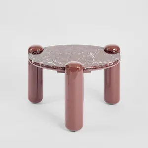 Nobo Coffee Table Small Matt Red Vein Marble/High Gloss by MRD Home, a Coffee Table for sale on Style Sourcebook