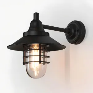 Clark Outdoor Wall Light Black by Emac & Lawton, a Wall Lighting for sale on Style Sourcebook