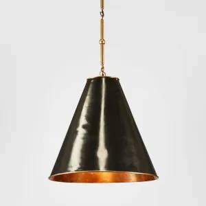 Monte Carlo Ceiling Pendant Large Black and Brass by Emac & Lawton, a Pendant Lighting for sale on Style Sourcebook
