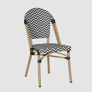 Cannes Outdoor Aluminium Chair Black & White by Florabelle Living, a Outdoor Chairs for sale on Style Sourcebook