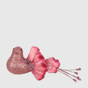 Ginko Glitter Clip on Bird Pink by Vixen & Velvet, a Christmas for sale on Style Sourcebook