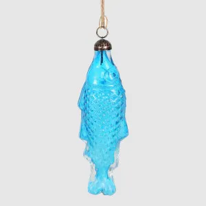 Hanging Fish Tree Decoration Blue by Vixen & Velvet, a Christmas for sale on Style Sourcebook