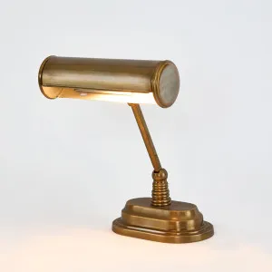 Carlisle Banker's Desk Lamp Brass by Emac & Lawton, a Desk Lamps for sale on Style Sourcebook