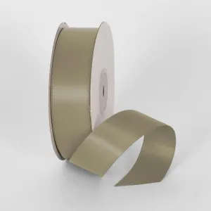 Olive Gray 22.86m - 25mm Double Sided Satin Ribbon P565 by JMC FLORALS, a Plants for sale on Style Sourcebook