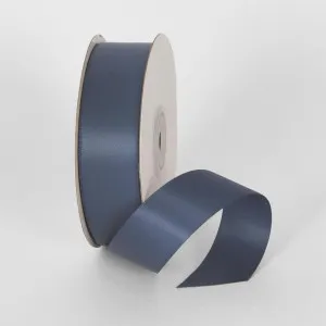 Smoke Blue 22.86m - 25mm Double Sided Satin Ribbon P363 by JMC FLORALS, a Plants for sale on Style Sourcebook