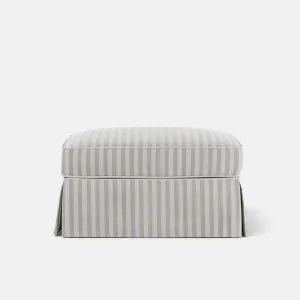 Noosa Hamptons Ottoman Natural Stripe by OneWorld Collection, a Ottomans for sale on Style Sourcebook