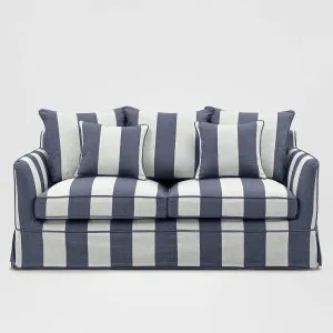Noosa Hamptons 2 Seat Sofa Denim/Cream by OneWorld Collection, a Sofas for sale on Style Sourcebook