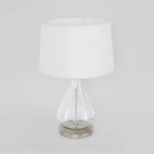 Lustre Teardrop Table - Clear - Stone Effect Glass Teardrop Table Lamp by Zaffero, a Table & Bedside Lamps for sale on Style Sourcebook