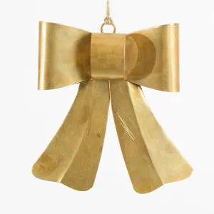 Gold Metal Hanging Bow Decoration by Vixen & Velvet, a Christmas for sale on Style Sourcebook