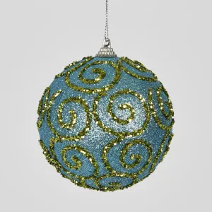 Blue Swirl Baubles (Set of 6) by Vixen & Velvet, a Christmas for sale on Style Sourcebook