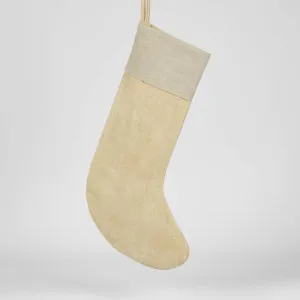 Natural Velvet Stocking by Vixen & Velvet, a Christmas for sale on Style Sourcebook