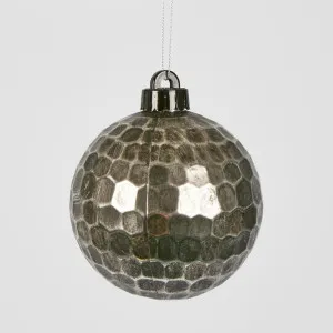 Mett Bauble (Set of 4) Antique Silver by Vixen & Velvet, a Christmas for sale on Style Sourcebook
