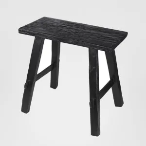 Small timber vintage side table/Bench Black by Florabelle Living, a Ottomans for sale on Style Sourcebook