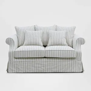 Avalon Hamptons 2 Seat Sofa Stone Stripe by OneWorld Collection, a Sofas for sale on Style Sourcebook