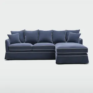 Noosa 3 Seater Right Chaise Sofa Navy by OneWorld Collection, a Sofas for sale on Style Sourcebook