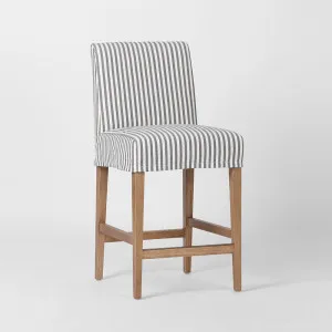 Slip Cover Only - Clifton Counter Stool Blue Stripe by OneWorld Collection, a Bar Stools for sale on Style Sourcebook