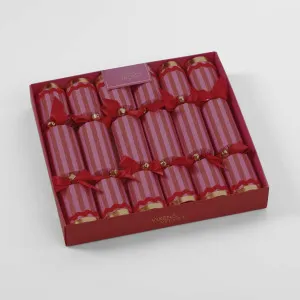 Scarlet Stripe Crackers Fuchsia by Vixen & Velvet, a Christmas for sale on Style Sourcebook
