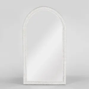Cloverley Floor Mirror White by Florabelle Living, a Mirrors for sale on Style Sourcebook