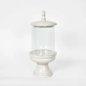 Nini Candle Holder with lid White Medium by Florabelle Living, a Candle Holders for sale on Style Sourcebook