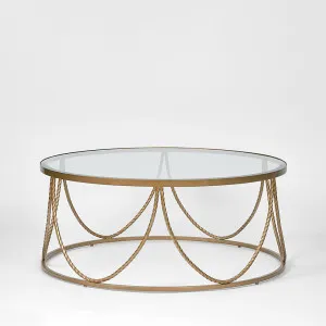 Palais Round Coffee Table Gold by Florabelle Living, a Coffee Table for sale on Style Sourcebook
