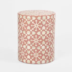 Adina Bone Inlay Side Table Peach/White by Florabelle Living, a Coffee Table for sale on Style Sourcebook