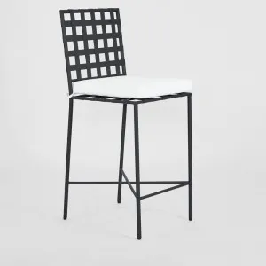Sheffield Bar Stool Outdoor with White Cushion by Florabelle Living, a Bar Stools for sale on Style Sourcebook