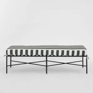 Sheffield Bench Outdoor with B/W Stripe Cushion by Florabelle Living, a Ottomans for sale on Style Sourcebook