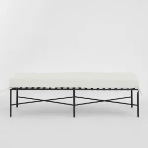 Sheffield Bench Outdoor with White Cushion by Florabelle Living, a Ottomans for sale on Style Sourcebook
