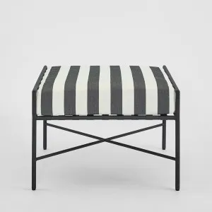 Sheffield Ottoman Outdoor B/W Stripe Cushion by Florabelle Living, a Cushions, Decorative Pillows for sale on Style Sourcebook