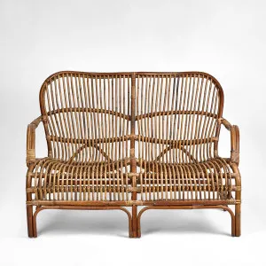 Seville Rattan Two Seater Antique Armchair by Florabelle Living, a Chairs for sale on Style Sourcebook