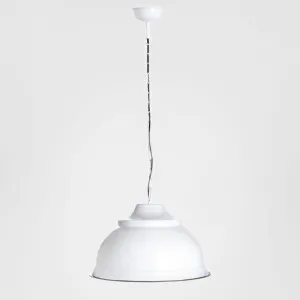 Brasserie Overhead Ceiling Pendant Large White by Emac & Lawton, a Pendant Lighting for sale on Style Sourcebook