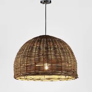 Rattan Ceiling Pendant Large Natural by Emac & Lawton, a Pendant Lighting for sale on Style Sourcebook