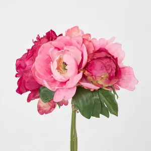 Peony Bouquet Mixed 30cm Fuchsia & Pink by Florabelle Living, a Plants for sale on Style Sourcebook