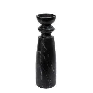 Santiago Marble Candle Stand Large Black by Florabelle Living, a Candle Holders for sale on Style Sourcebook