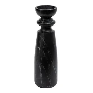 Santiago Marble Candle Stand Extra Large Black by Florabelle Living, a Candle Holders for sale on Style Sourcebook