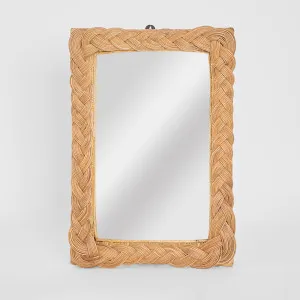 Twill Rattan Mirror Natural by Florabelle Living, a Mirrors for sale on Style Sourcebook
