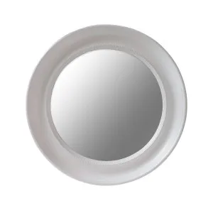 Samantha White Round Beaded Mirror by OneWorld Collection, a Mirrors for sale on Style Sourcebook