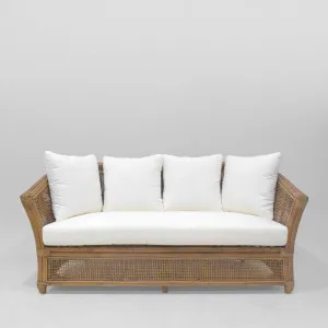 Cayman 2 Seat Rattan Sofa Cream Cushion by OneWorld Collection, a Sofas for sale on Style Sourcebook